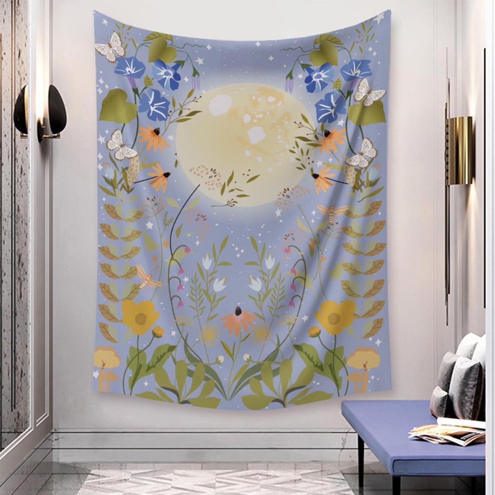 Vägg hängande dekor mandala blommor stjärnklart natt vägg hängande gobeläng hem rum dekor , 5 storlekar