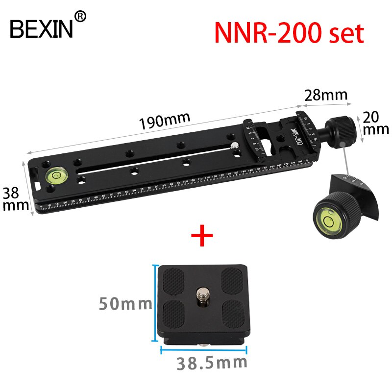 Camera Slide Track Clamp Dslr Quick Release Klem Dual Gebruik Camera Klem Voor Camera Statief Gebied Met Quick Shot Plaat 50Mm: NNR200 with plate