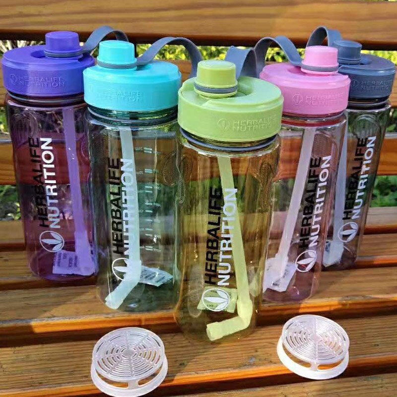 Bpa Gratis Outlet Pirce 1L 1000Ml Herbalife Voeding Plastic Sport Water Fles Met Stro