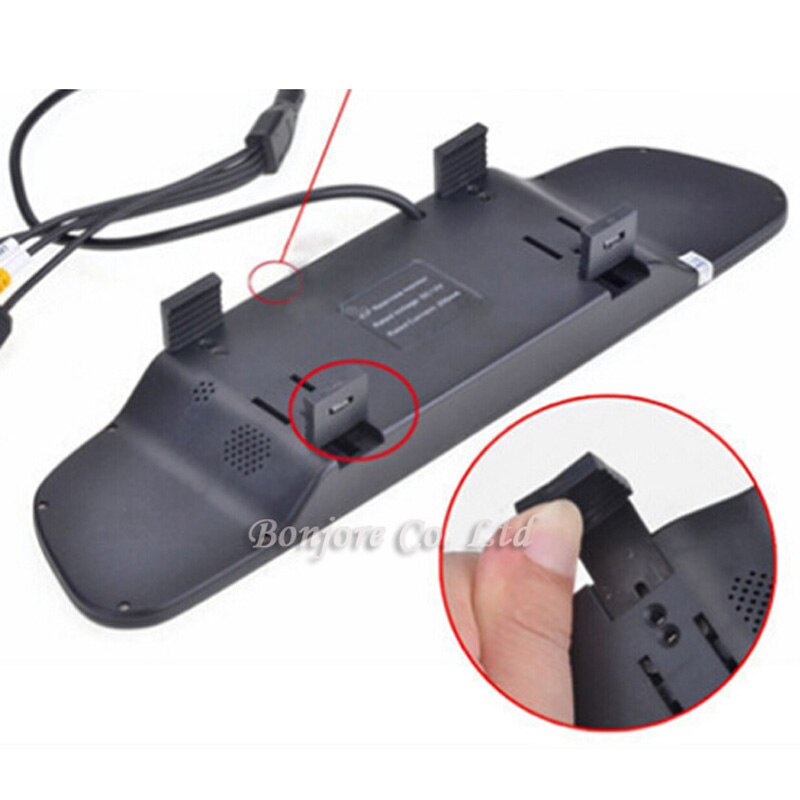 Universal 3 in 1 Wireless Auto rainproof car rear reversing camera Dynamic track line parktronic camera & 4.3 Mirror 800 x 480