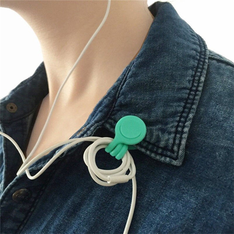 Silikon Magnet Spule Kopfhörer Kabel Wickler Headset Typ Spuler Naben Kabel Halfter Kabel Draht Veranstalter 3PC Silikon Gummi