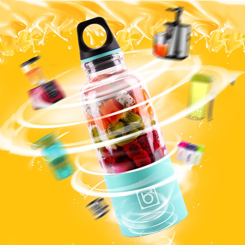 500ml bærbar juicerekop usb genopladelig elektrisk automatisk bingo grøntsager frugtsaft værktøjer maker kop blender mixer flaske