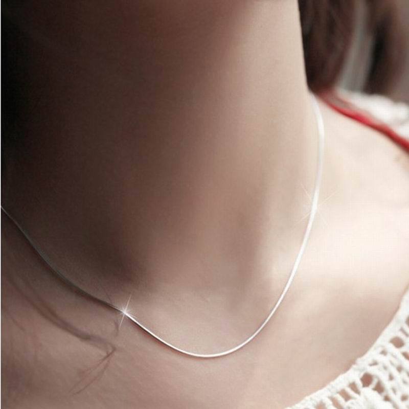 Nieuwkomers Zilver Kleur Shiny Snake Kettingen Kettingen Voor Vrouwen Bruiloft Sieraden