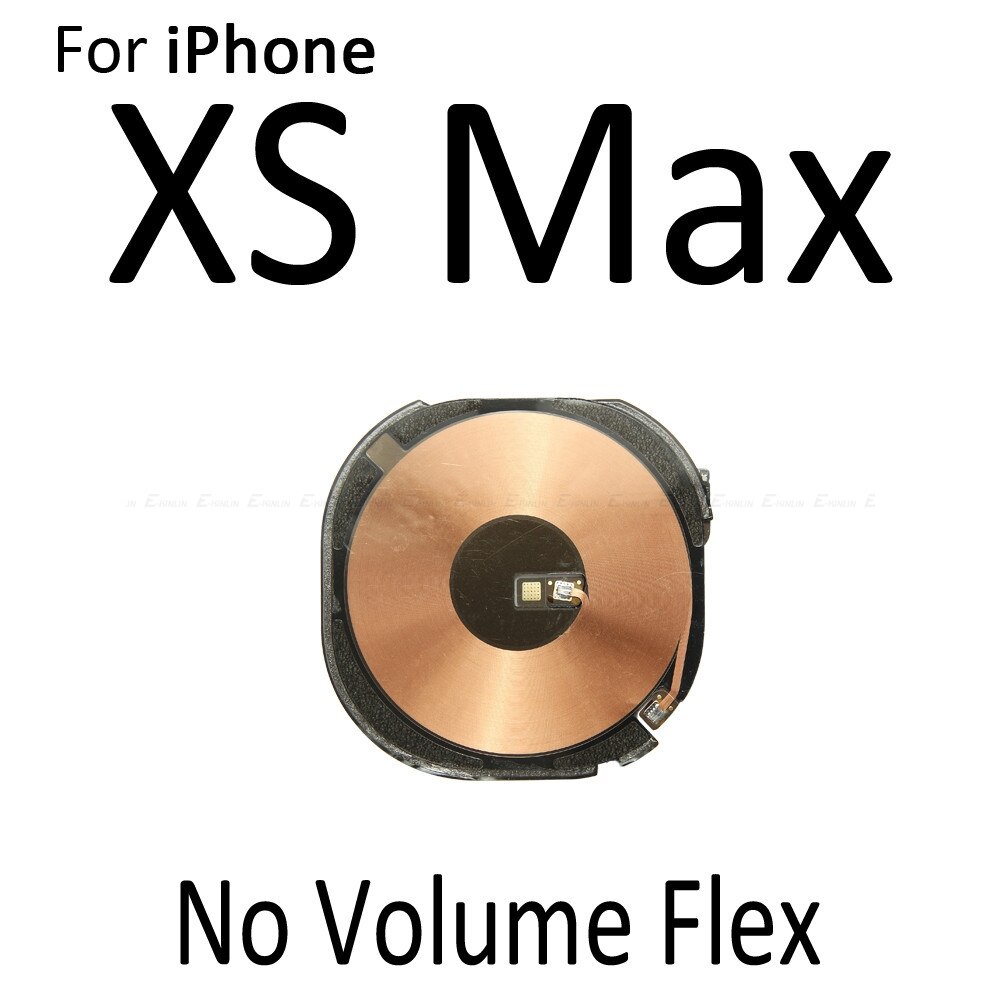 Puce NFC pour iPhone X XR XS 11 Pro Max sans fil chargeur panneau bobine autocollant avec bouton de Volume câble flexible: No Volume XS Max