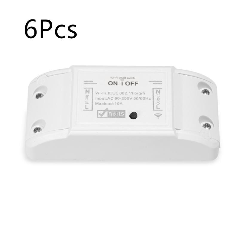 1/10PC Smart Basic Wifi Switch Universal For Smart Home Wif Switch Automation Module Timer Diy Remote Controller For Iphone Ios: 6Pcs