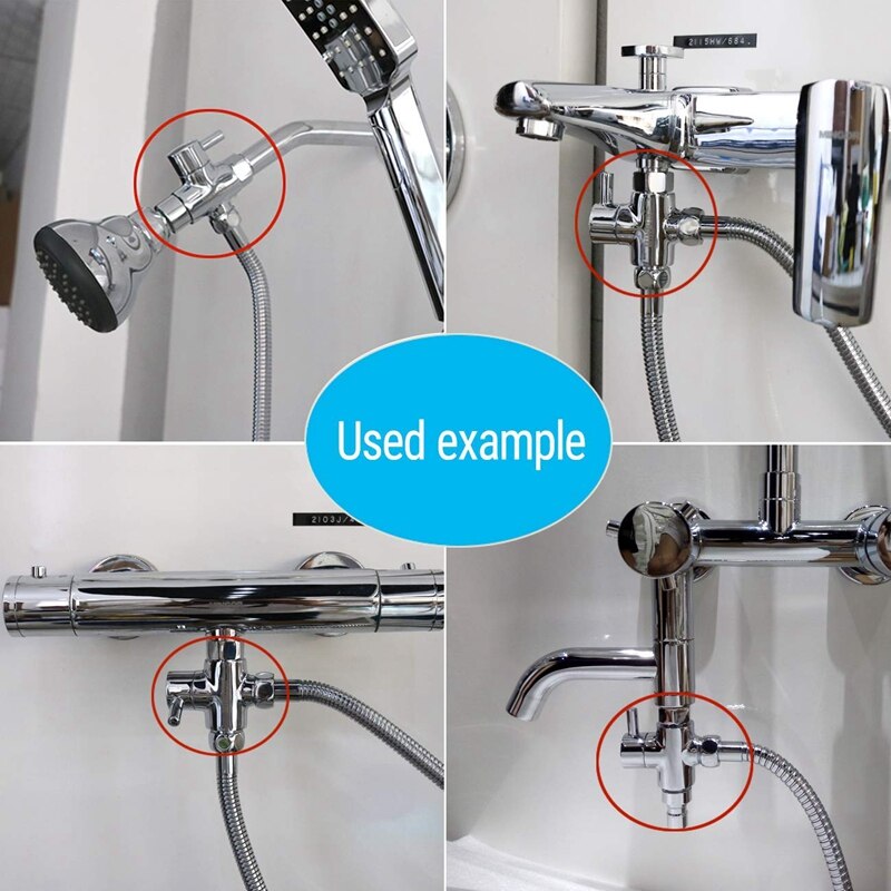 Solid omskifter 3- -vejs omskifterventil alle 1/2 tommer ips brusersystem reservedele, kobber forkromet