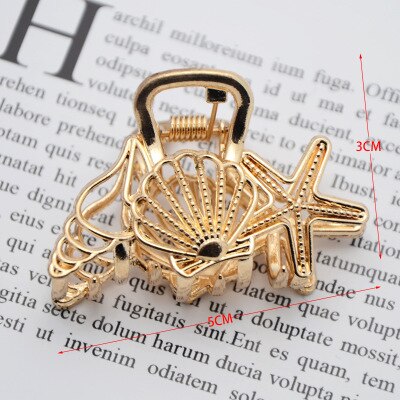1Pcs smal Simple Wild Geometric Hair Claw For Women Girls Clamps Hair Crab Metal Hair Clip Claw Accessories Headwear: CORAL RED