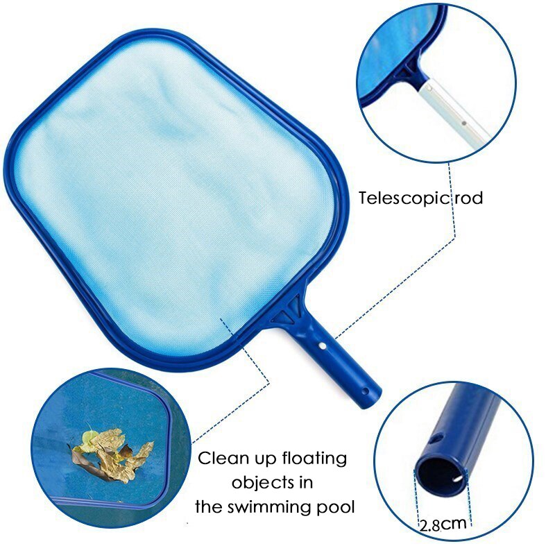 Blue Pool Cleaning Net Tool Salvage Net Mesh Pool Skimmer Leaf Catcher Bag Swimming Pool Cleaner Accessories