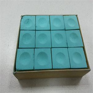 12 Stks/set Snooker Biljart Krijt Pool Cue Krijt Olie Droge Biljart No-Slip Krijt Groen Blauw