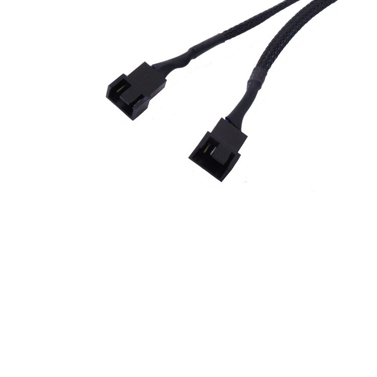 Computer fan cable 4Pin PWM temperature control cooling fan cable package nylon network one minute two computer adapter cable