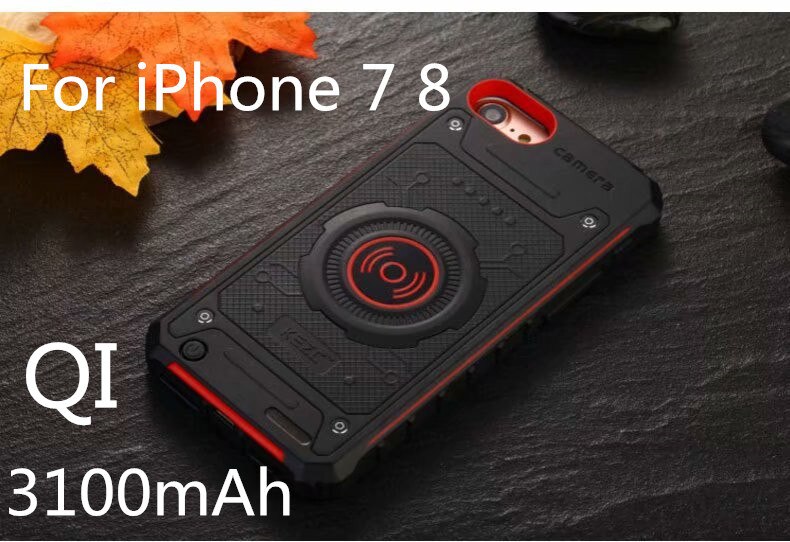 Batterie Fall Für iPhone 6 6s Plus 7 8 Plus X XS QI Abdeckung Dünne 100% Neue Batterie Ladegerät fall 3100-5000mAh Power Bank: QI 3