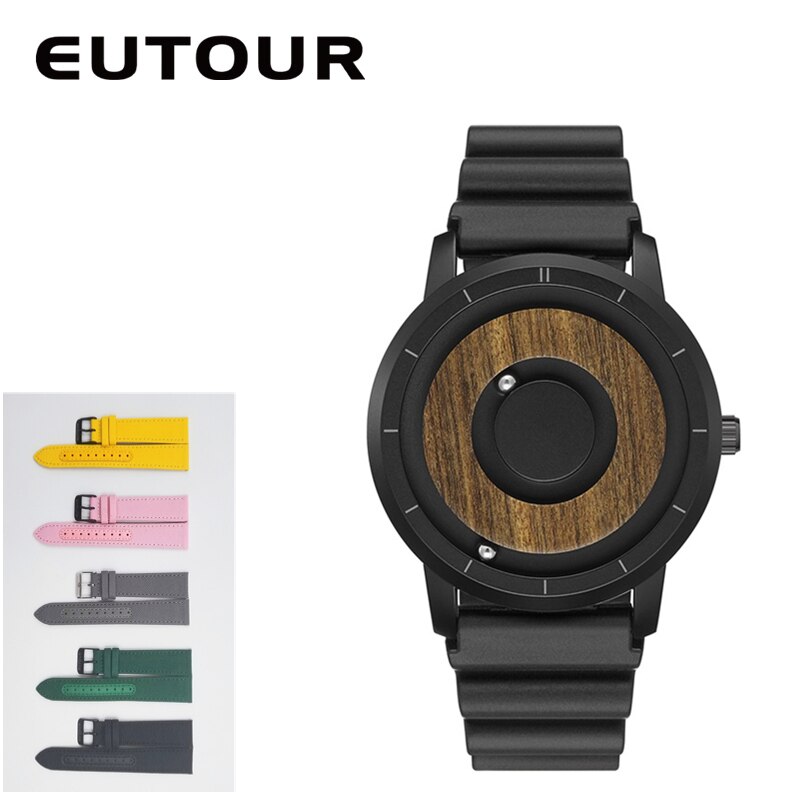 EUTOUR Magnet Uhren männer uhr frauen uhren Lässig Quarzuhr Einfache Männer Minimalistischen Holz zifferblatt
