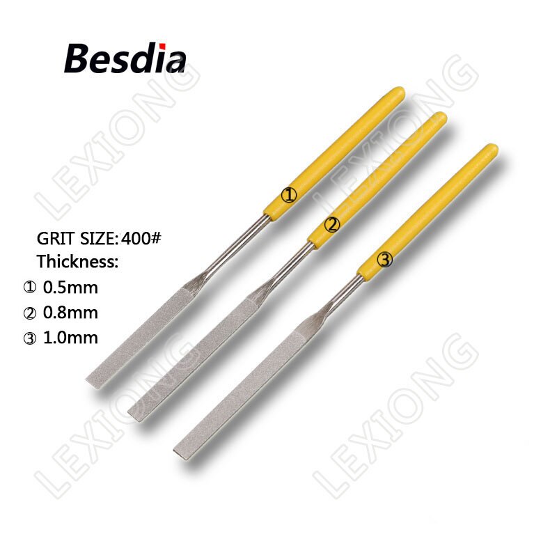 TAIWAN Besdia Diamond Needle Files Thin Flat Type Ultrathin Carborundum Alloy Files