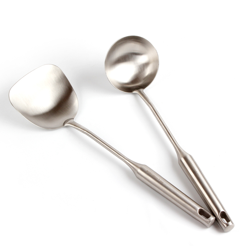 Stainless Steel Cookware Set Cooking Tools Kitchen Utensils Kitchenware Shovel Turner Rice Soup Spoon Pasta Server Strainer