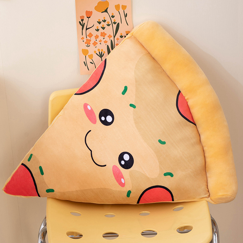 45/55/65 cm Pizza Lebensmittel Plüsch Kissen Gefüllt Wie Echte Runde Snack Kissen Hülse Kreative Sofa Stuhl Dekor Geburtstag: Grün / 51cm-99cm
