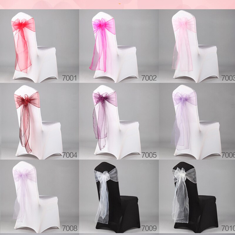 25 X New Organza Bows Chair Sashes Wedding Engagement Mint Seat Bow main image 1