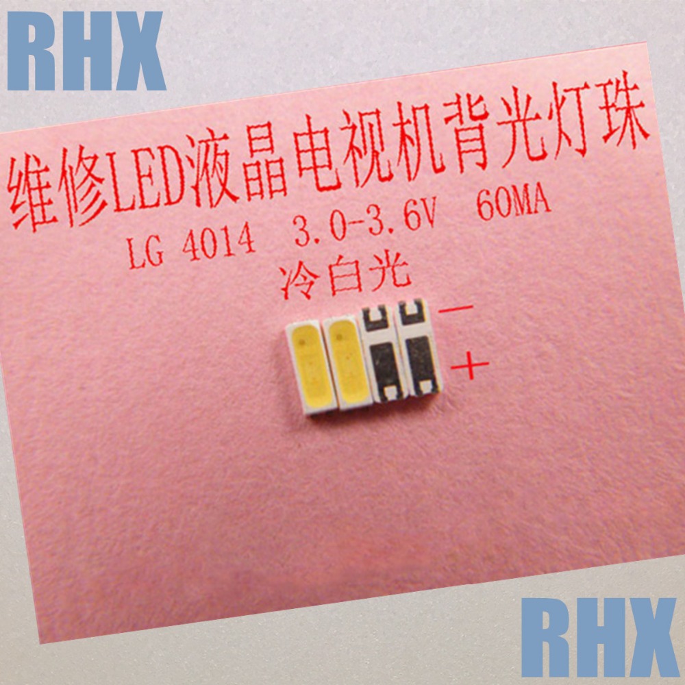 200 pezzi/lotto per la Manutenzione Konka portato LCD TV retroilluminazione Articolo lampada SMD LG portato 4014 3 v 60MA bianco Freddo diodi emettitori di luce
