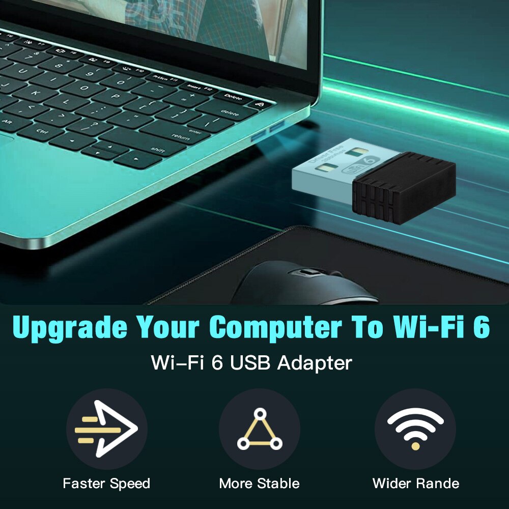 Wifi 6 Adapter ax286 netzwerk karte Mini usb dongle 2,4 ghz 802,11 ax Signal empfang für pc Laptop Fenster 7 10 11 treiber frei