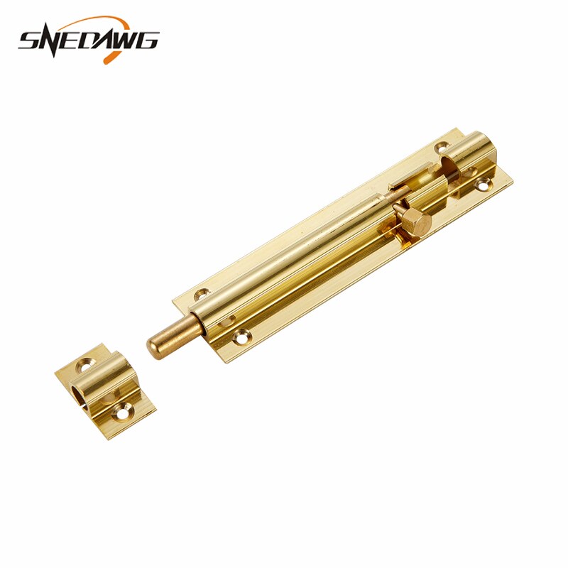 Brass Barrel Bolt 1.5/2/.2.5/3/4/5inch House Security Barrel Door Bolt Home Gate Window Safety Hardware Barrel Bolt Lock Latch