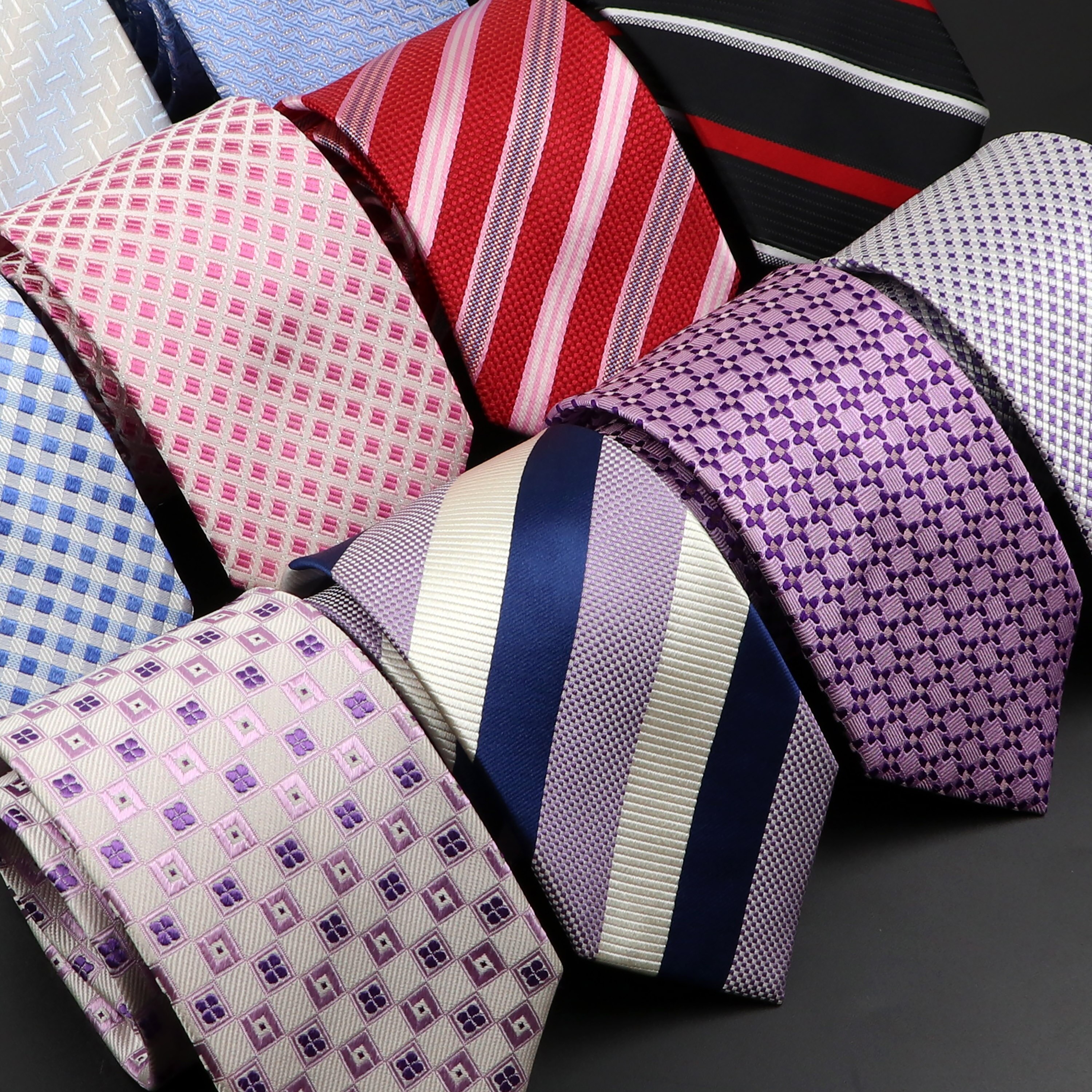 Cravates classiques à rayures tissées Jacquard pour hommes, 100% soie, pour costume de mariage d'affaires, accessoires