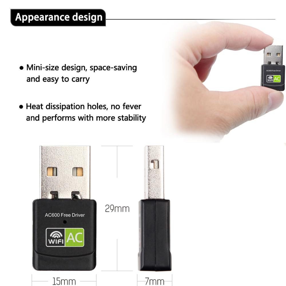 Bluetooth Adapter voor PC 600Mbps Realtek8811AU Chipest pak voor Windows Vista/XP/2000/7/8 /10, linux, MAC OS USB Bluetooth Dongle