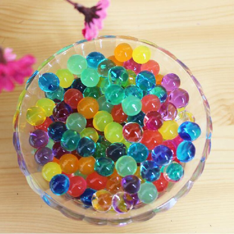 1000pcs Crystal Soil Water Beads Mud Grow Magic Gel Water Pearls Hydrogel Balls Home Plant Wedding Decoration for Flowers 5z