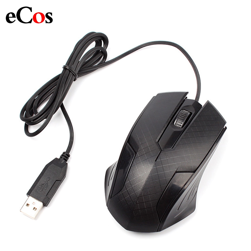 Wired Optical Gaming Mouse 3000DPI 2 Button Black Gamer USB Gamer Pro Mause Mice Cable For Home Office PC Laptop Computer #72727
