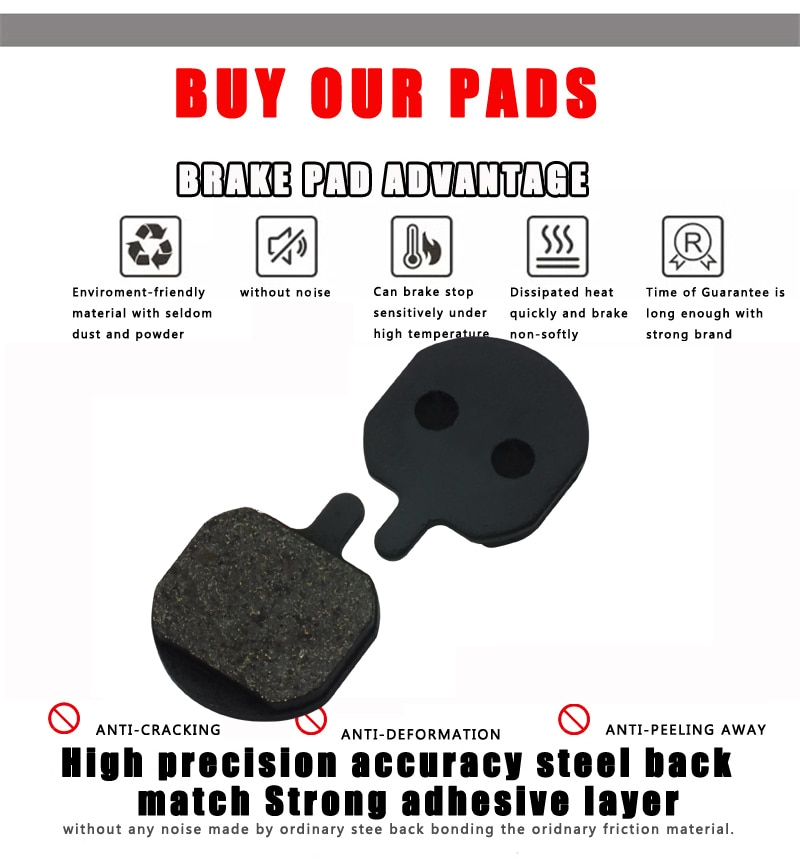 4 paires de plaquettes de frein à disque de vélo, pour semelle Hayes MX2 MX3 MX4 MX5 CX5 GX-C GX2 JAK-5, accessoires de vélo de montagne en métal