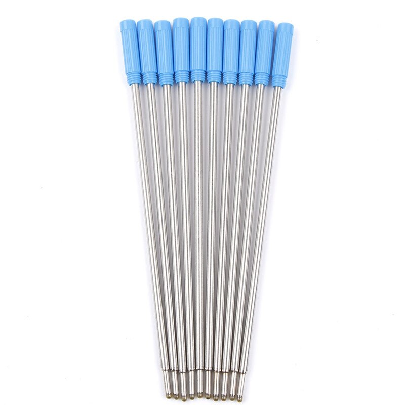 10 Pcs Universal Standard Style Ballpoint Pen Refills Replacement Black and Blue Ink Refills 0.7/1.0 mm School Office Supplies