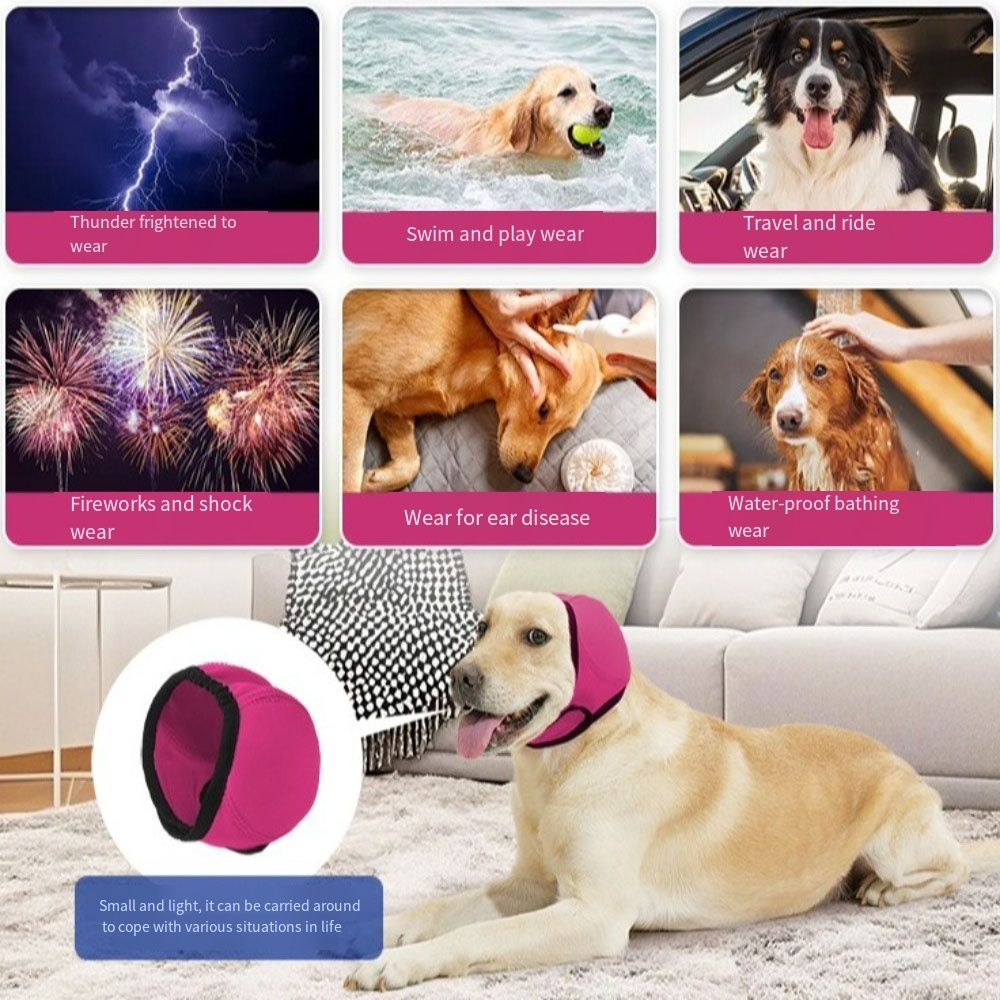 Orejeras para perros con reducción de ruido, protección auditiva, orejeras ajustables para mascotas, orejeras calmantes impermeables antiruido para perros