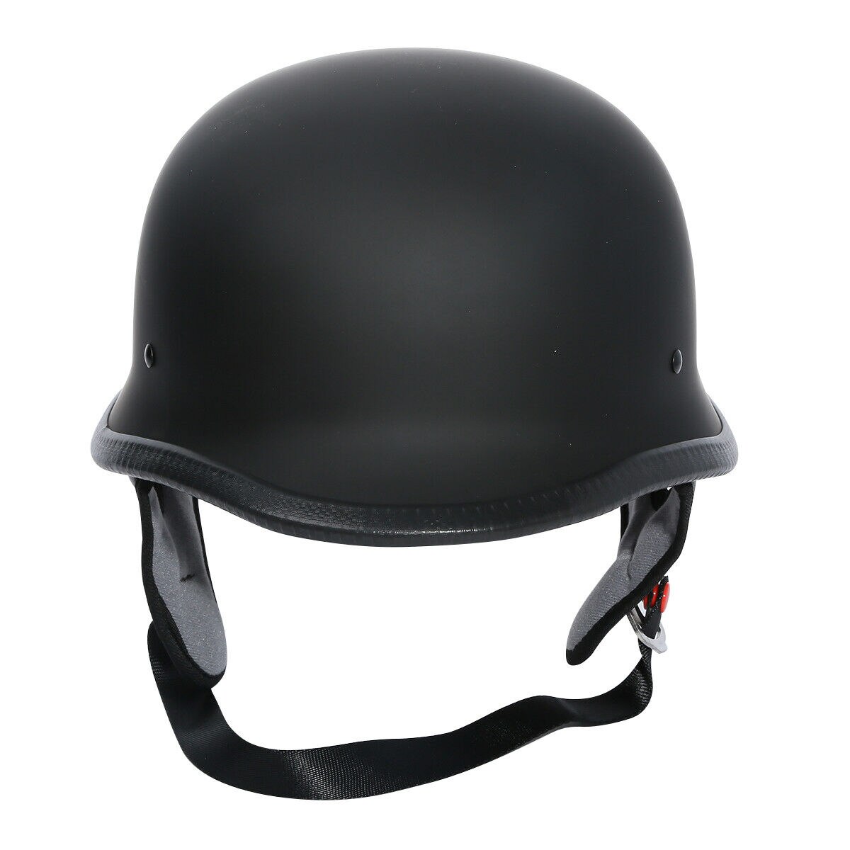 DOT Motorcycle Motorbike German Half Face Helmet For Harley Chopper Cruiser: Matte Black / XL