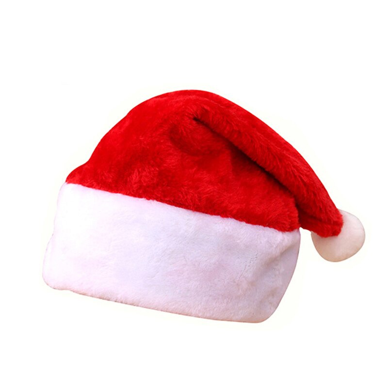 Christmas Santa Hat Cap Plush Warm Festival Christmas Hats for Adult Red: B