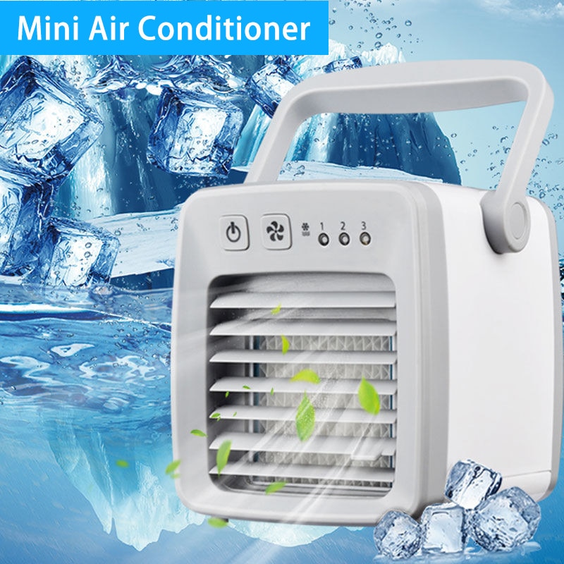 Air Cooler USB Conditioning Mini Air Conditioner Fan Device Home Office Desk Personal Space Cooler