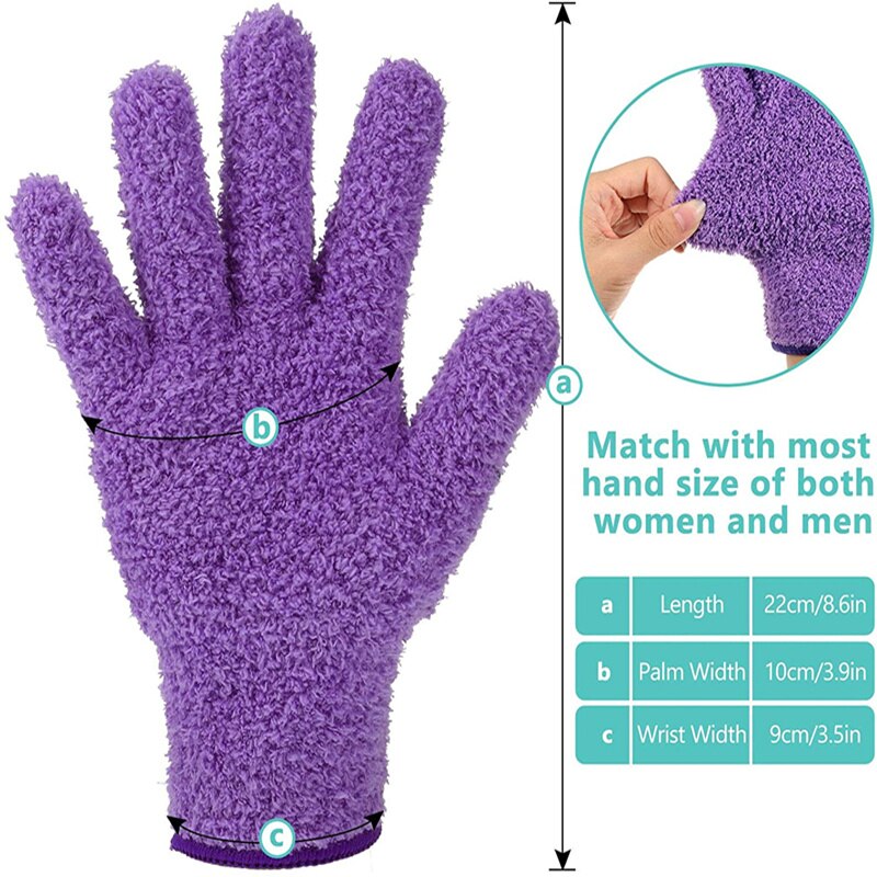 Microfiber Afstoffen Handschoenen Hoekjes Schoonmaak Handschoenen Gaten Afstoffen Handschoenen Voor Auto Wassen En Schoonmaken
