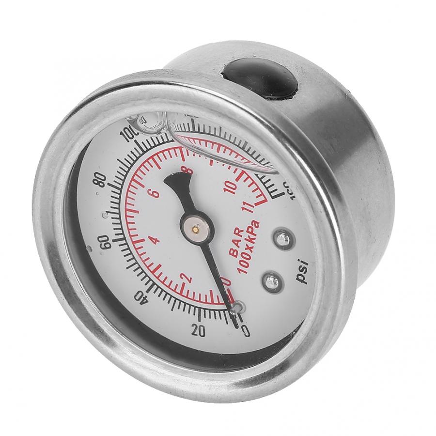 0-160 PSI/bar Car Fuel Pressure Regulator Gauge Liquid Fill Fuel/Oil Meter Pressure Liquid Filled Gauge