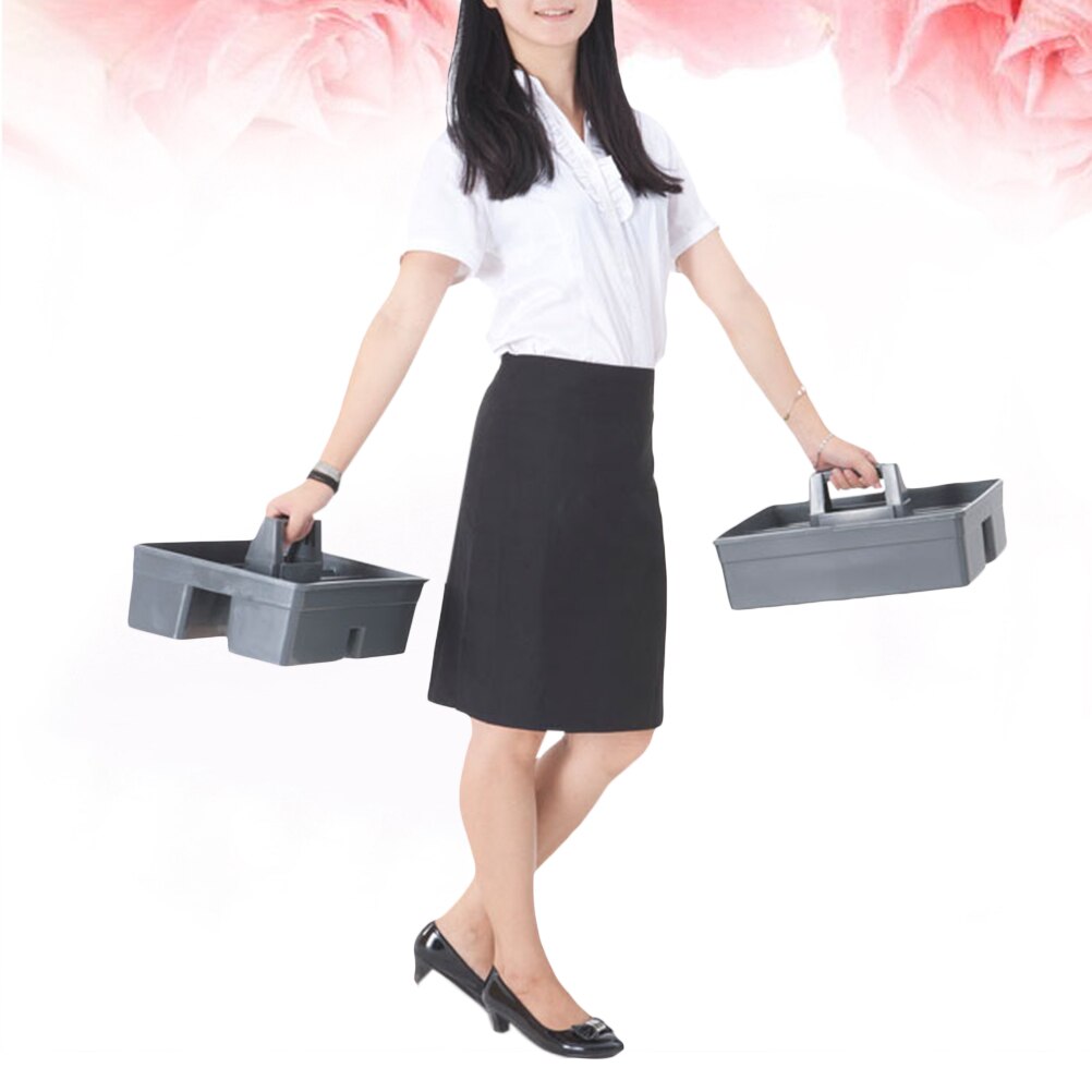 3 Dividers General Purpose Tool Caddy Executive Series Carry Caddy Plastic Tote with Handle