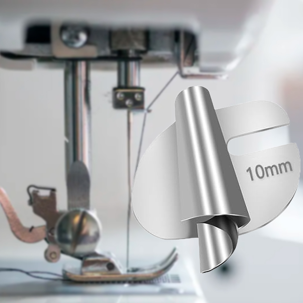 Prensatelas Universal para máquina de coser, tubo Extractor de dobladillo, prensatelas en espiral de acero inoxidable, accesorios de herramientas de costura para manualidades DIY