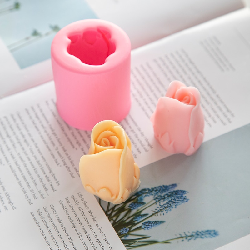 Molde de tulipán de un solo agujero hecho a mano, molde de silicona para jabón de flores DIY, molde de silicona para pastel de Chocolate, molde de silicona, moldes para formas de jabón, suministros para hacer jabón