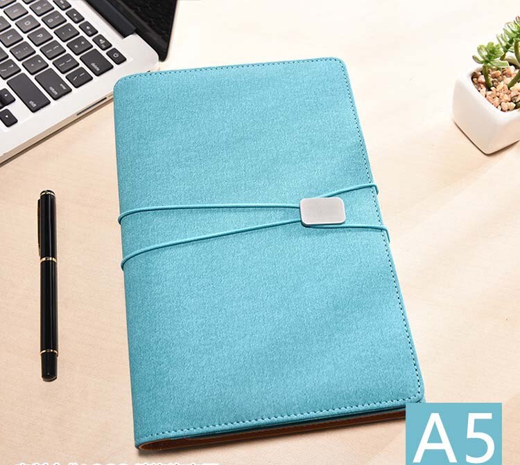 Carnet de notes de bureau, carnet de notes remplaçable, carnet de notes, Journal intime, feuille lâche, multifonction, à spirale, comme: Blue