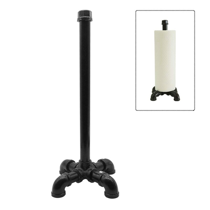 Industrial Vertical Tube Paper Towel Holder, Kitchen Paper Towel Holder Countertop for Kitchen And Bathroom, Easy To Tear Roll M