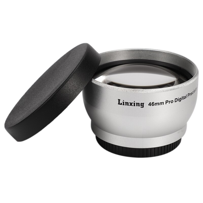 NEWYI 46mm 2.0X TELE Telephoto LENS for Camcorder 46 mm 2X Silver