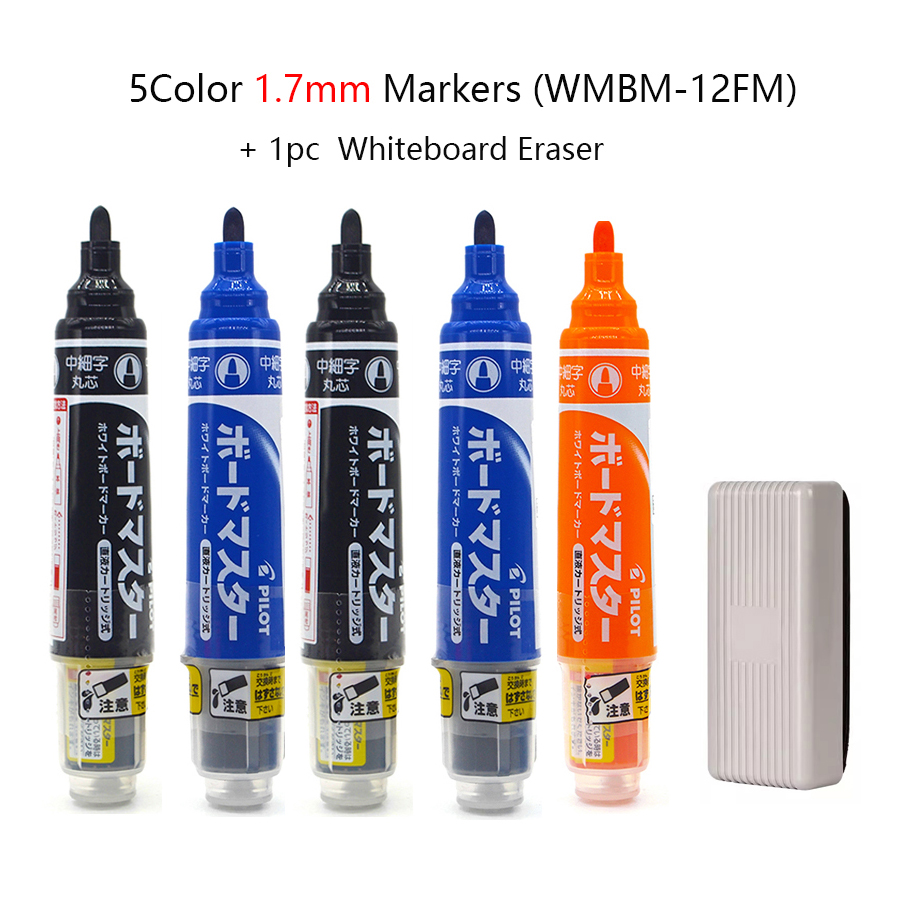 Pennarelli scolastici PILOT per lavagna bianca, penna cancellabile con inchiostro ricaricabile ecologico WBMAVBM, cose didattiche originali del Giappone: Colore rosa