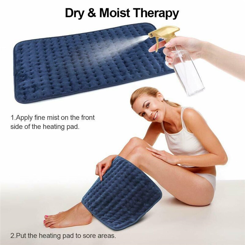 Electric Heating Pad King Size XL Fast Neck Shoulder Abdomen Waist Back Pain Relief Therapy Winter Warmer 6 Heat Controller