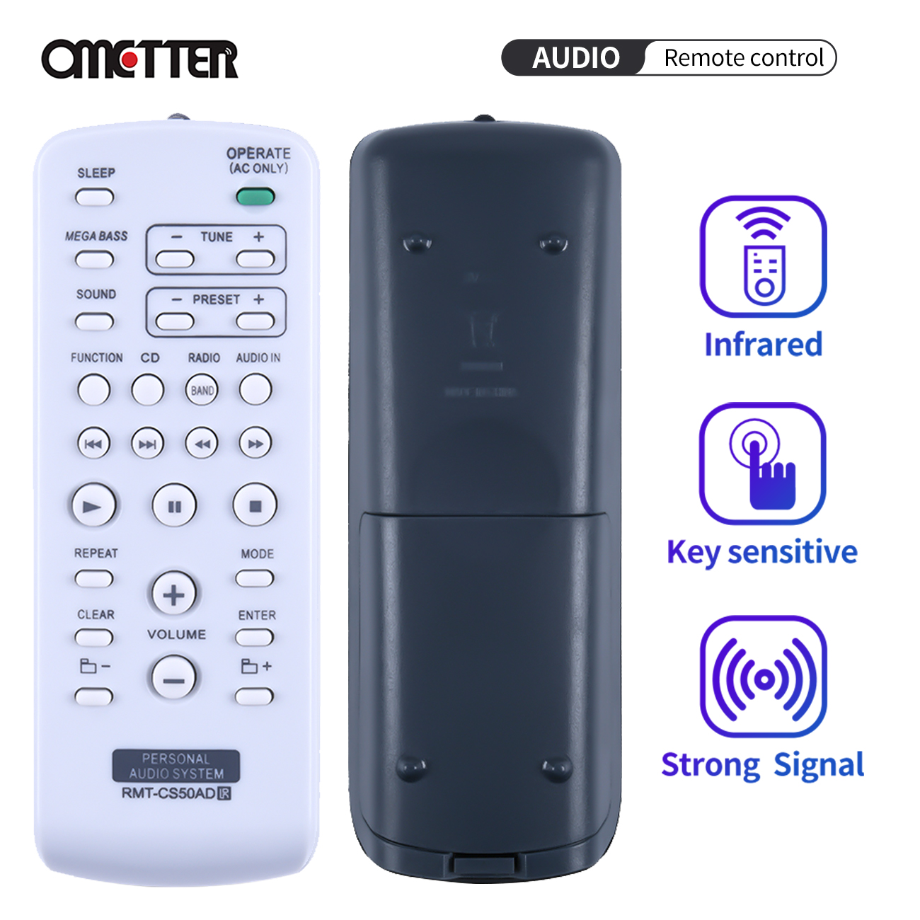 RMT-CS50AD remote control use for audio system ZS-S50CP remoto controller controle teleconmando fernbienung