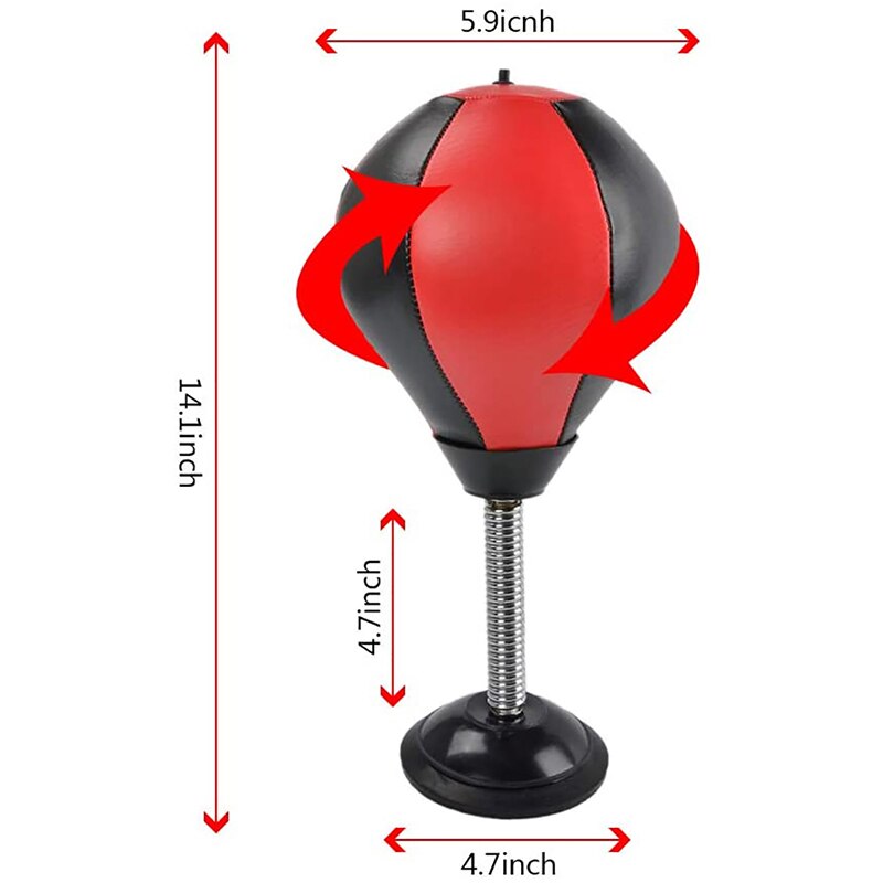 Boxing Punching Bag Decompression Inflatable Free-Stand Tumbler Sucker Desktop Boxing Vent Ball Pressure Relief Office Artifact