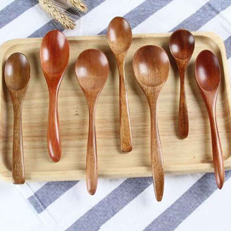 Bébé fait main cuillère en bois naturel en bois aromatisé lait enfant alimentation bébé produits