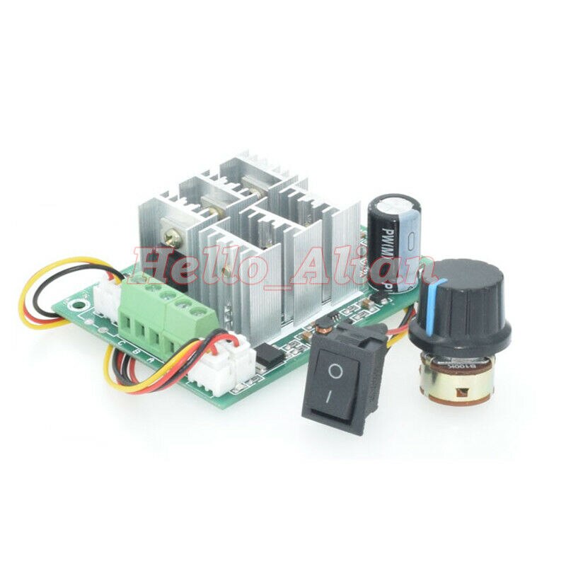 15A DC 5V-36V 12V 24V hho pwm three phase Brushless Motor Controller Driver 0-100% speed Reversible Switch