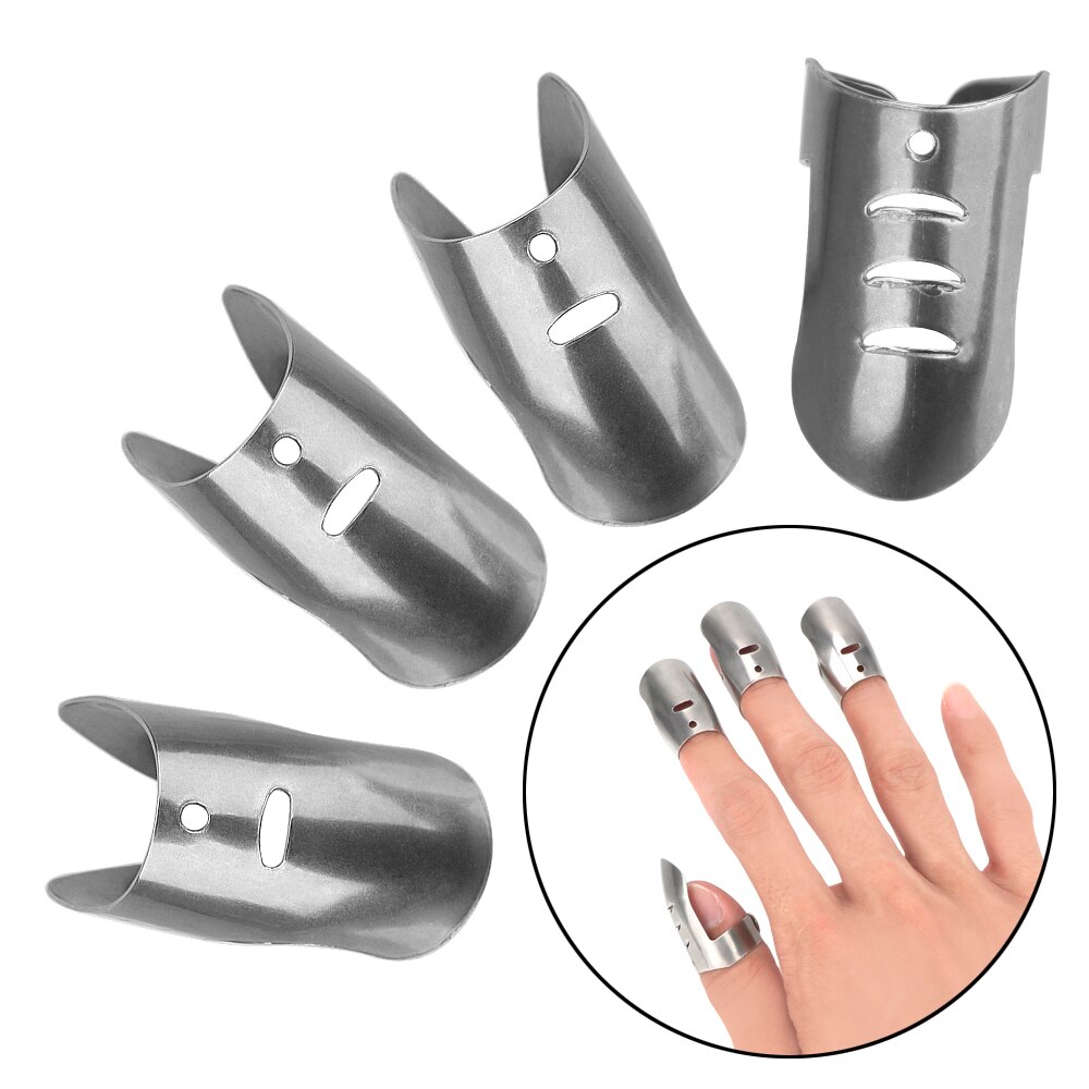 4pcs/set Finger Protector For Using Knife Finger Guard Stainless Steel Kitchen Accessories Cooking Cutting Tools