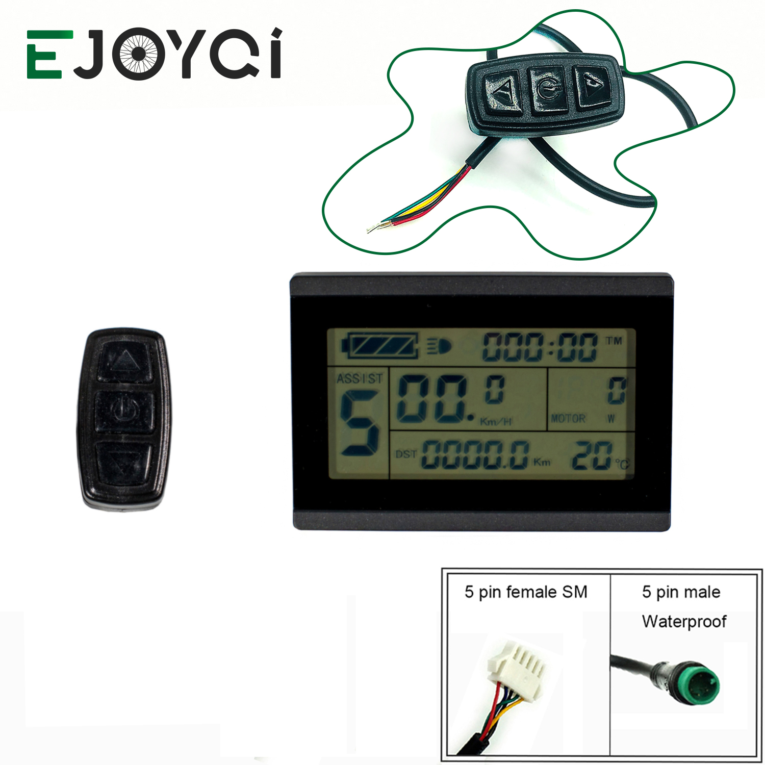 Ejoyqi Kt LCD3 Elektrische Fiets Lcd Display 24V 36V 48V 72V Ebike Computer Panel Ebike Display voor Elektrische Fiets Lcd Display