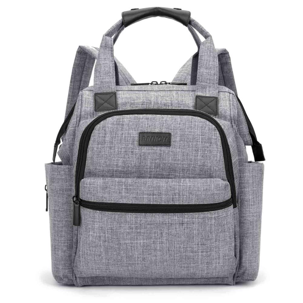 Windel Tasche murmeln Baby Windel Tasche Große Kapazität Mumie Mutterschaft Rucksack Mit Ändern Pad Wasserdichte Kinderwagen Riemen Taschen: grau